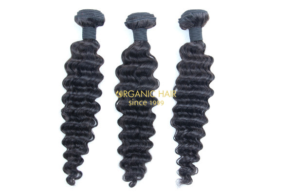 Factory price virgin brazilian deep wave remy hair extensions